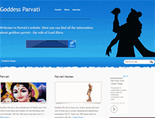 Tablet Screenshot of goddessparvati.com